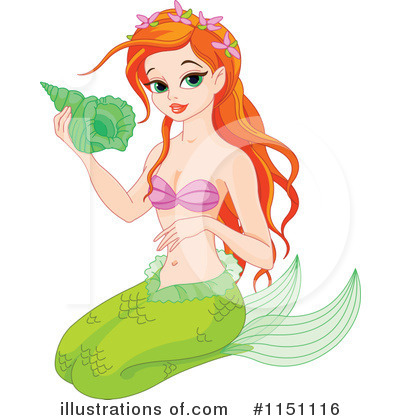 Mermaid Clipart #1151116 by Pushkin