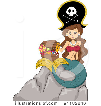 Royalty-Free (RF) Mermaid Clipart Illustration by BNP Design Studio - Stock Sample #1182246