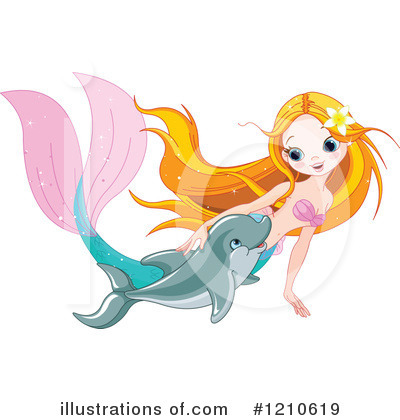 Royalty-Free (RF) Mermaid Clipart Illustration by Pushkin - Stock Sample #1210619