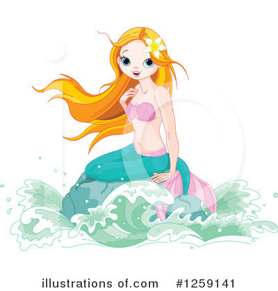Royalty-Free (RF) Mermaid Clipart Illustration by Pushkin - Stock Sample #1259141
