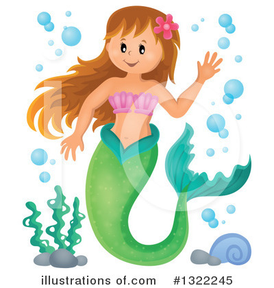 Royalty-Free (RF) Mermaid Clipart Illustration by visekart - Stock Sample #1322245