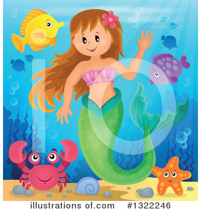 Royalty-Free (RF) Mermaid Clipart Illustration by visekart - Stock Sample #1322246