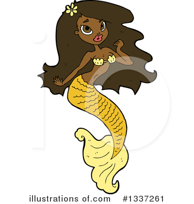 Royalty-Free (RF) Mermaid Clipart Illustration by lineartestpilot - Stock Sample #1337261