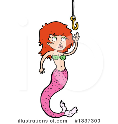 Royalty-Free (RF) Mermaid Clipart Illustration by lineartestpilot - Stock Sample #1337300