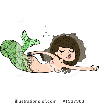 Royalty-Free (RF) Mermaid Clipart Illustration by lineartestpilot - Stock Sample #1337303
