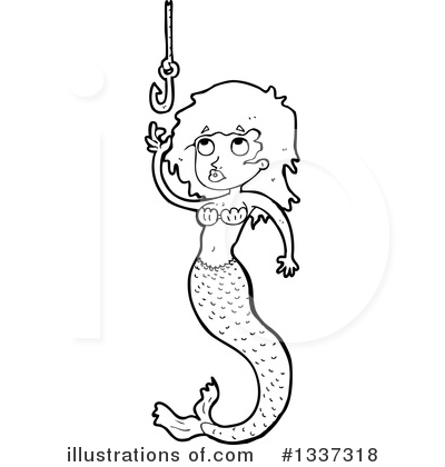 Royalty-Free (RF) Mermaid Clipart Illustration by lineartestpilot - Stock Sample #1337318