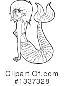 Mermaid Clipart #1337328 by lineartestpilot