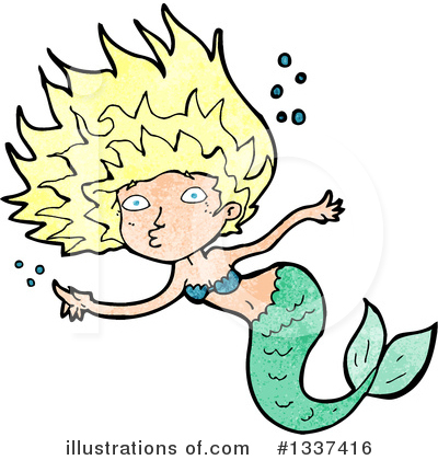 Royalty-Free (RF) Mermaid Clipart Illustration by lineartestpilot - Stock Sample #1337416