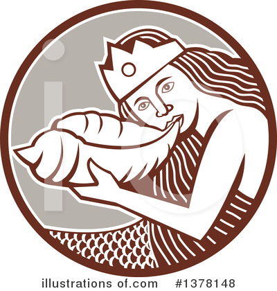 Royalty-Free (RF) Mermaid Clipart Illustration by patrimonio - Stock Sample #1378148