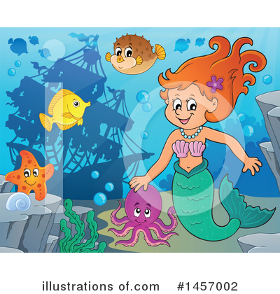 Royalty-Free (RF) Mermaid Clipart Illustration by visekart - Stock Sample #1457002