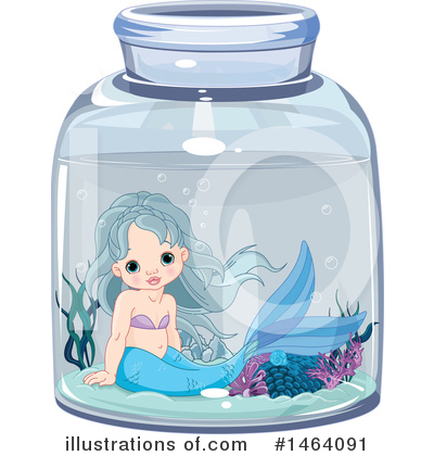 Royalty-Free (RF) Mermaid Clipart Illustration by Pushkin - Stock Sample #1464091