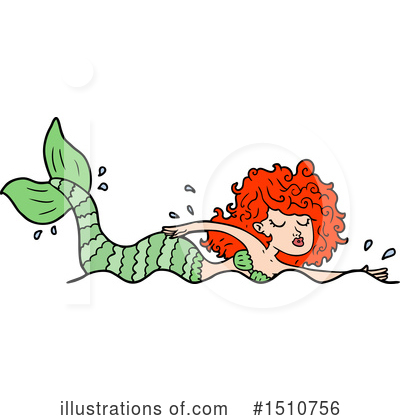 Royalty-Free (RF) Mermaid Clipart Illustration by lineartestpilot - Stock Sample #1510756