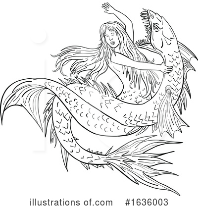 Mermaid Clipart #1636003 by patrimonio