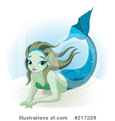 Royalty-Free (RF) Mermaid Clipart Illustration by Pushkin - Stock Sample #217226