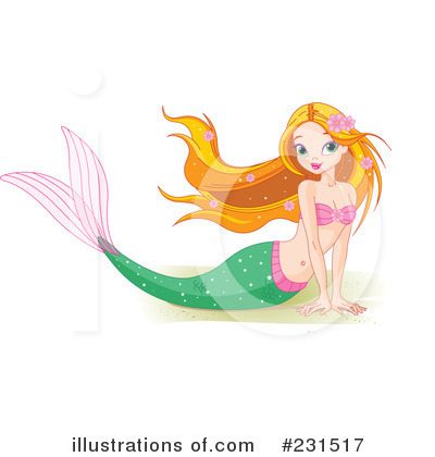 Royalty-Free (RF) Mermaid Clipart Illustration by Pushkin - Stock Sample #231517