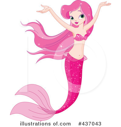 Royalty-Free (RF) Mermaid Clipart Illustration by Pushkin - Stock Sample #437043