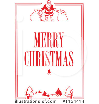 Royalty-Free (RF) Merry Christmas Clipart Illustration by BestVector - Stock Sample #1154414