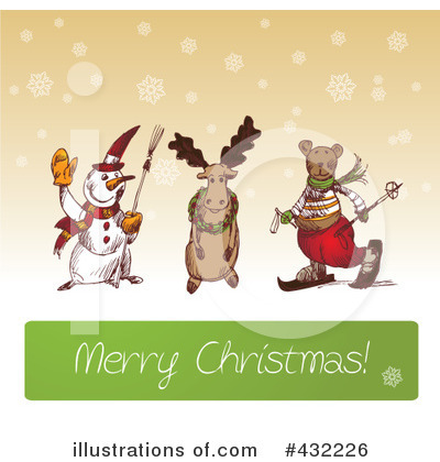 Royalty-Free (RF) Merry Christmas Clipart Illustration by Eugene - Stock Sample #432226