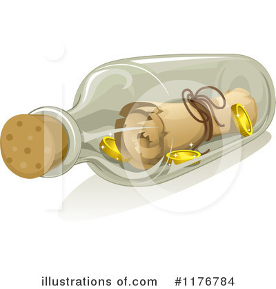 Royalty-Free (RF) Message In A Bottle Clipart Illustration by BNP Design Studio - Stock Sample #1176784