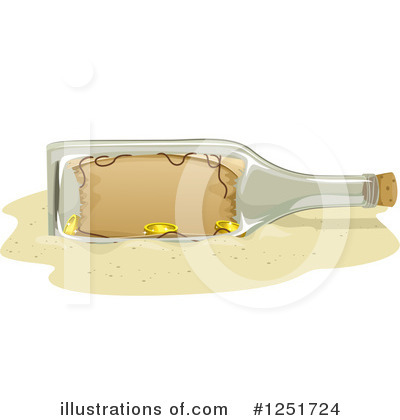Message In A Bottle Clipart #1251724 by BNP Design Studio
