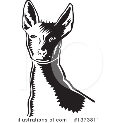 Mexican Hairless Dog Clipart #1373811 by David Rey