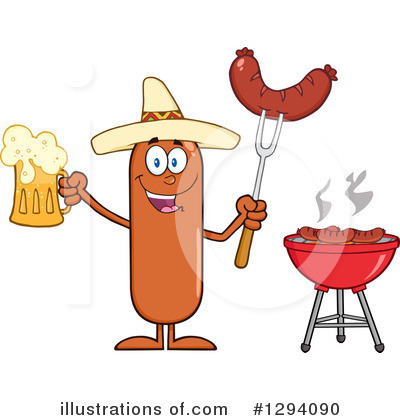 Royalty-Free (RF) Mexican Sausage Clipart Illustration by Hit Toon - Stock Sample #1294090