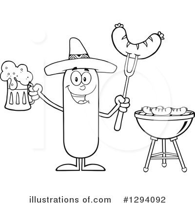Royalty-Free (RF) Mexican Sausage Clipart Illustration by Hit Toon - Stock Sample #1294092