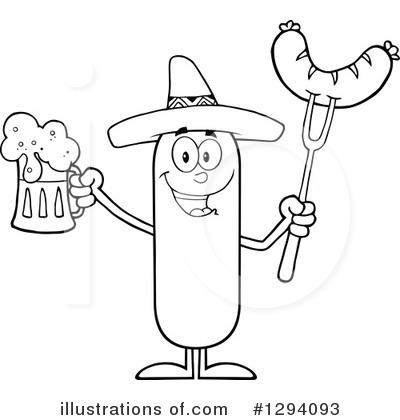 Royalty-Free (RF) Mexican Sausage Clipart Illustration by Hit Toon - Stock Sample #1294093