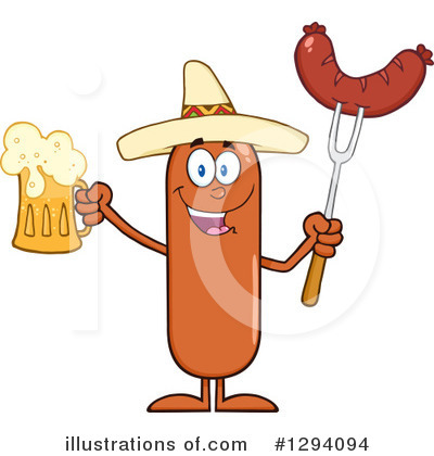 Royalty-Free (RF) Mexican Sausage Clipart Illustration by Hit Toon - Stock Sample #1294094