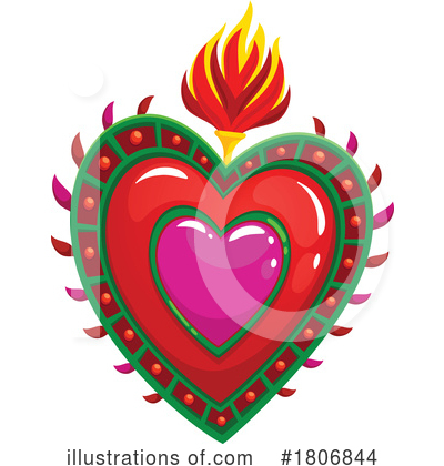 Sacred Heart Clipart #1806844 by Vector Tradition SM