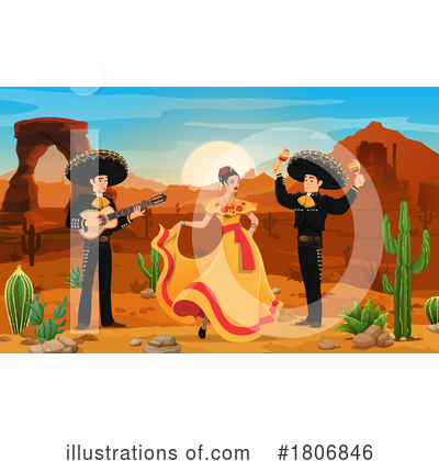 Mariachi Band Clipart #1806846 by Vector Tradition SM