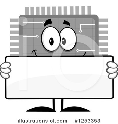 Royalty-Free (RF) Microchip Clipart Illustration by Hit Toon - Stock Sample #1253353