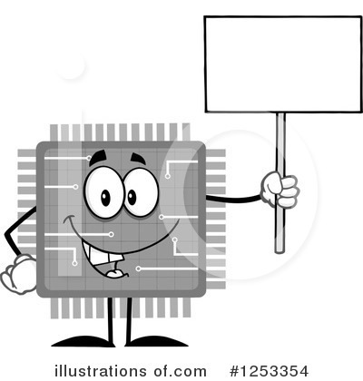 Royalty-Free (RF) Microchip Clipart Illustration by Hit Toon - Stock Sample #1253354