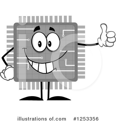 Royalty-Free (RF) Microchip Clipart Illustration by Hit Toon - Stock Sample #1253356