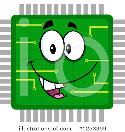 Royalty-Free (RF) Microchip Clipart Illustration by Hit Toon - Stock Sample #1253359