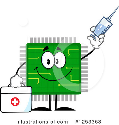 Royalty-Free (RF) Microchip Clipart Illustration by Hit Toon - Stock Sample #1253363