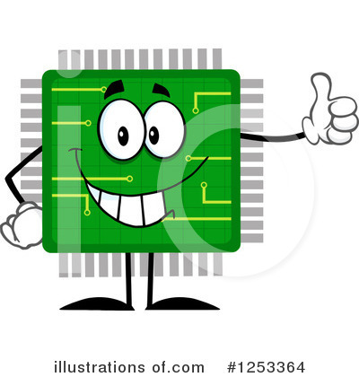 Royalty-Free (RF) Microchip Clipart Illustration by Hit Toon - Stock Sample #1253364