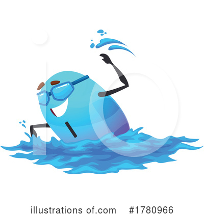 Swimming Clipart #1780966 by Vector Tradition SM