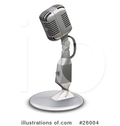 Royalty-Free (RF) Microphone Clipart Illustration by KJ Pargeter - Stock Sample #26004