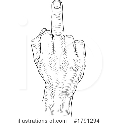 Middle Finger Clipart #1791294 by AtStockIllustration