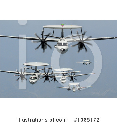 Royalty-Free (RF) Military Aircraft Clipart Illustration by JVPD - Stock Sample #1085172