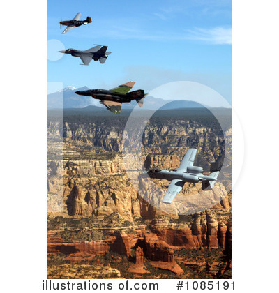 Royalty-Free (RF) Military Aircraft Clipart Illustration by JVPD - Stock Sample #1085191
