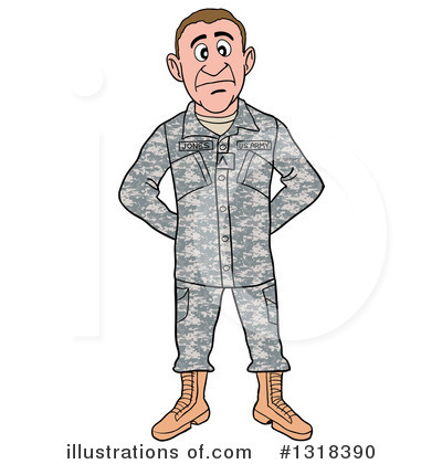Royalty-Free (RF) Military Clipart Illustration by LaffToon - Stock Sample #1318390