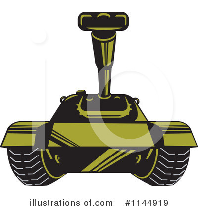 Royalty-Free (RF) Military Tank Clipart Illustration by patrimonio - Stock Sample #1144919