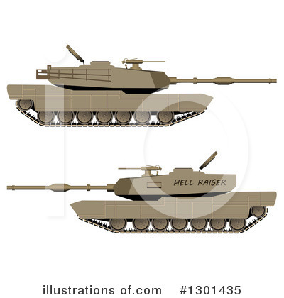 Military Tank Clipart #1301435 by vectorace