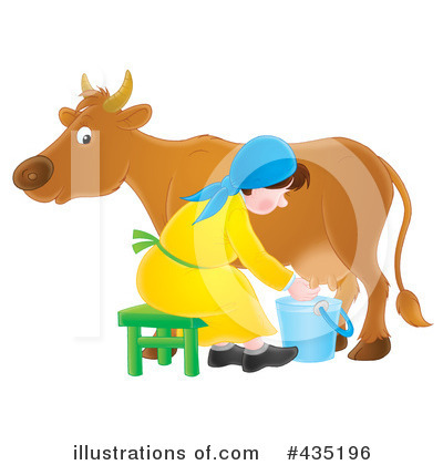 Royalty-Free (RF) Milking Clipart Illustration by Alex Bannykh - Stock Sample #435196