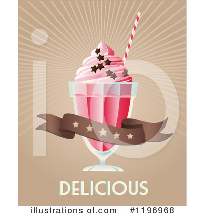 Royalty-Free (RF) Milkshake Clipart Illustration by Eugene - Stock Sample #1196968