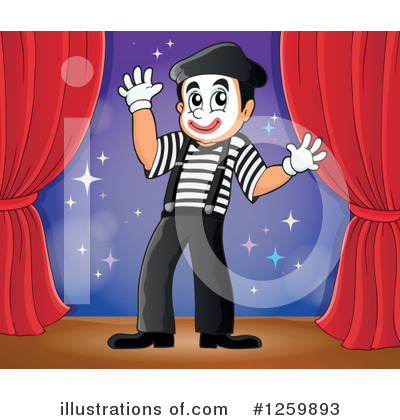 Royalty-Free (RF) Mime Clipart Illustration by visekart - Stock Sample #1259893