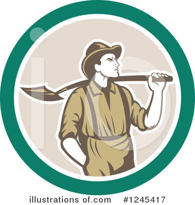 Royalty-Free (RF) Miner Clipart Illustration by patrimonio - Stock Sample #1245417