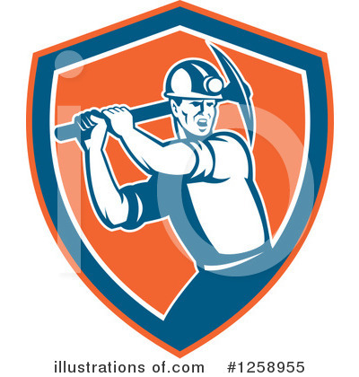 Royalty-Free (RF) Miner Clipart Illustration by patrimonio - Stock Sample #1258955